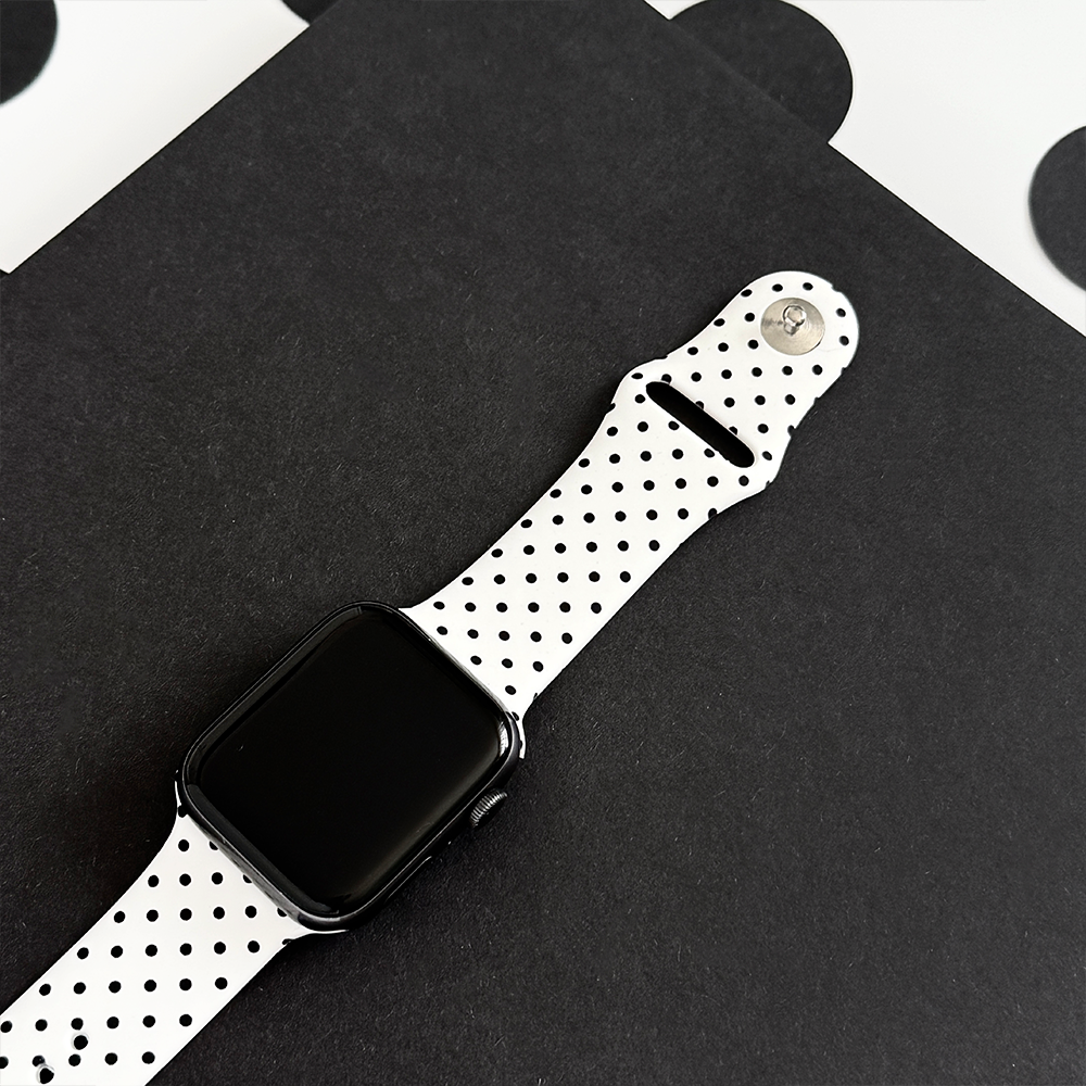 White Polka Dot Apple Watch Strap
