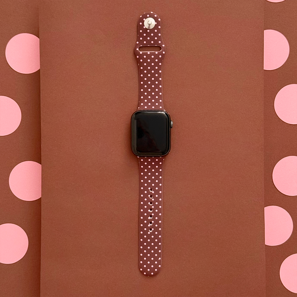 Brown Polka Dot Apple Watch Strap