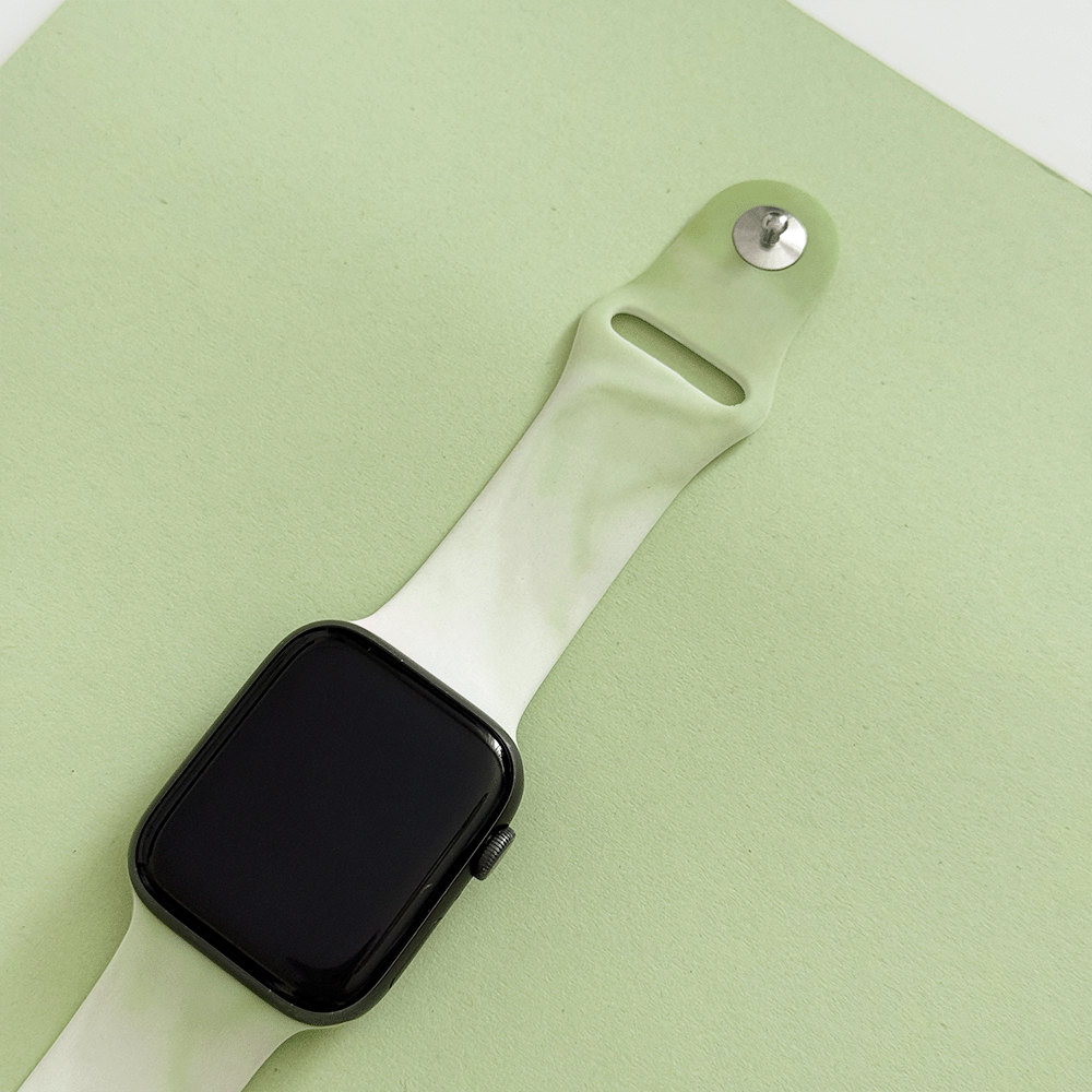 Green and pink ombre effect Apple Watch Strap.
