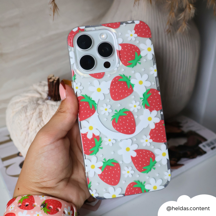 Clear MagSafe® Phone Case - Berry Cute Strawberry