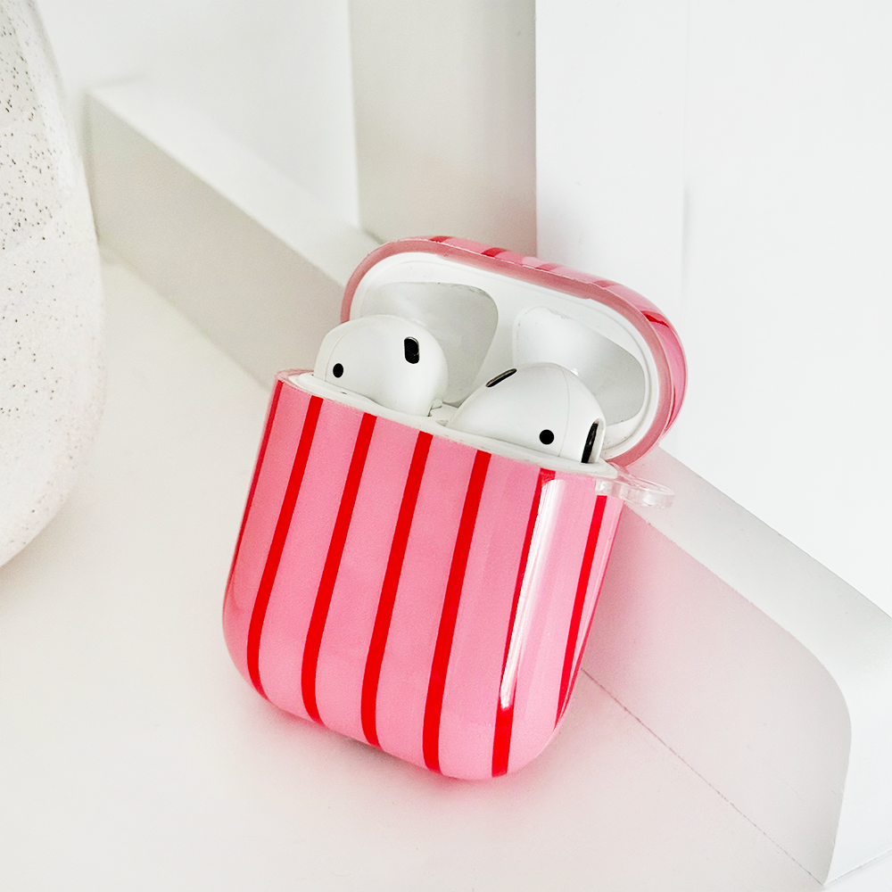 Airpods Case - Cherry Stripes