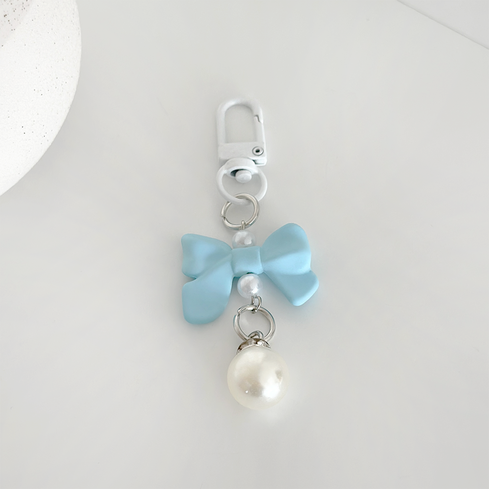Coquette Bow Keyring - Blue
