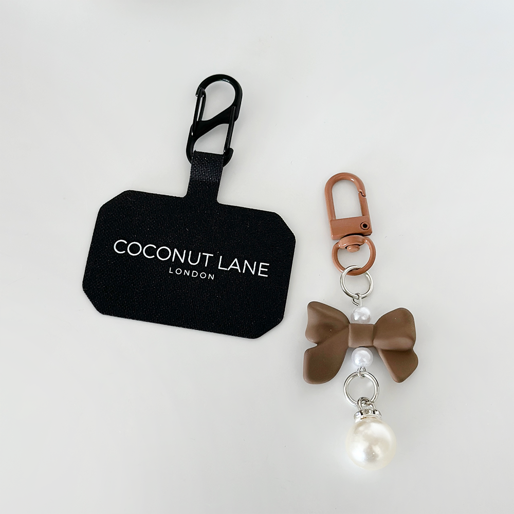 Coquette Bow Phone Keyring Bundle - Brown