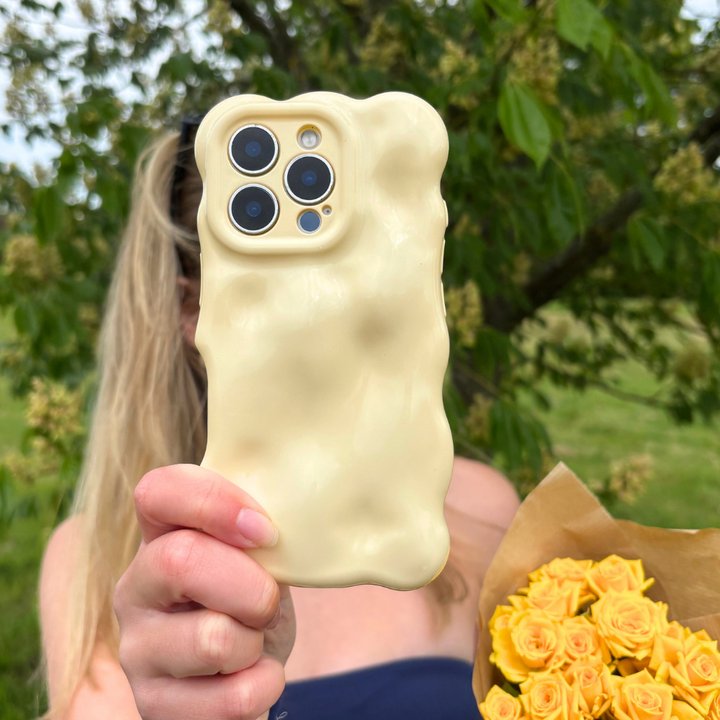 3D Bubble Phone Case - Butter Yellow
