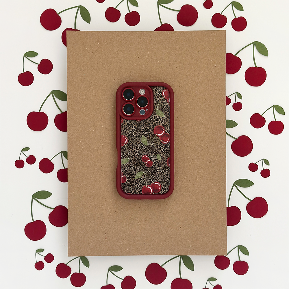 NEW - Leopard Cherries Phone Case