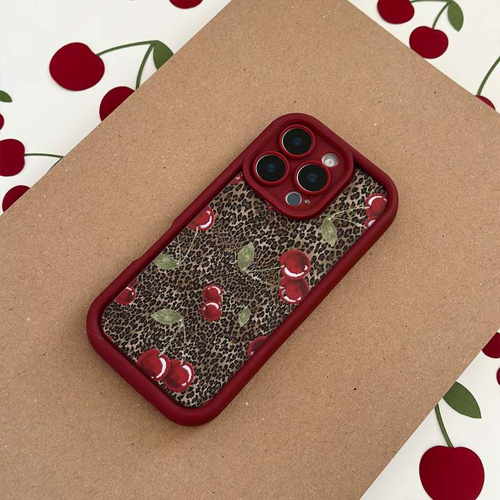 Leopard Cherries Phone Case