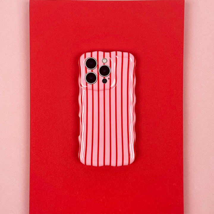 Wavy Phone Case - Cherry Stripes