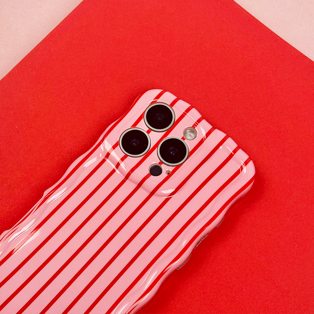Wavy Phone Case - Cherry Stripes