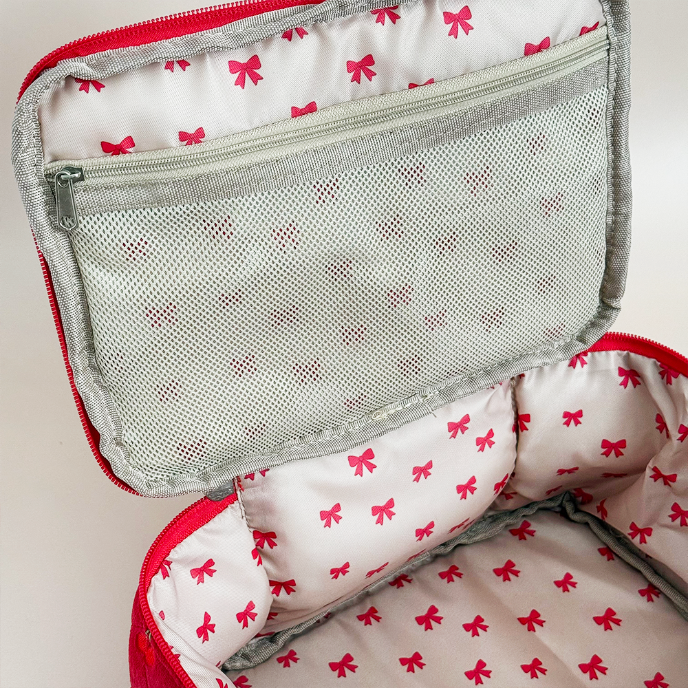 Travel Vanity Case - Cherry Velvet