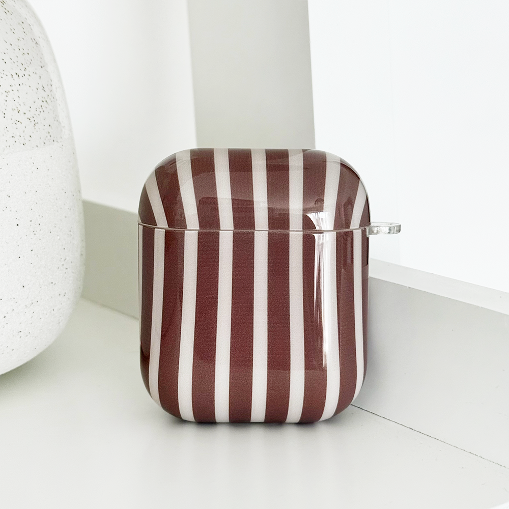 Airpods Case - Chestnut Stripes | Earphone Cases | Coconut Lane