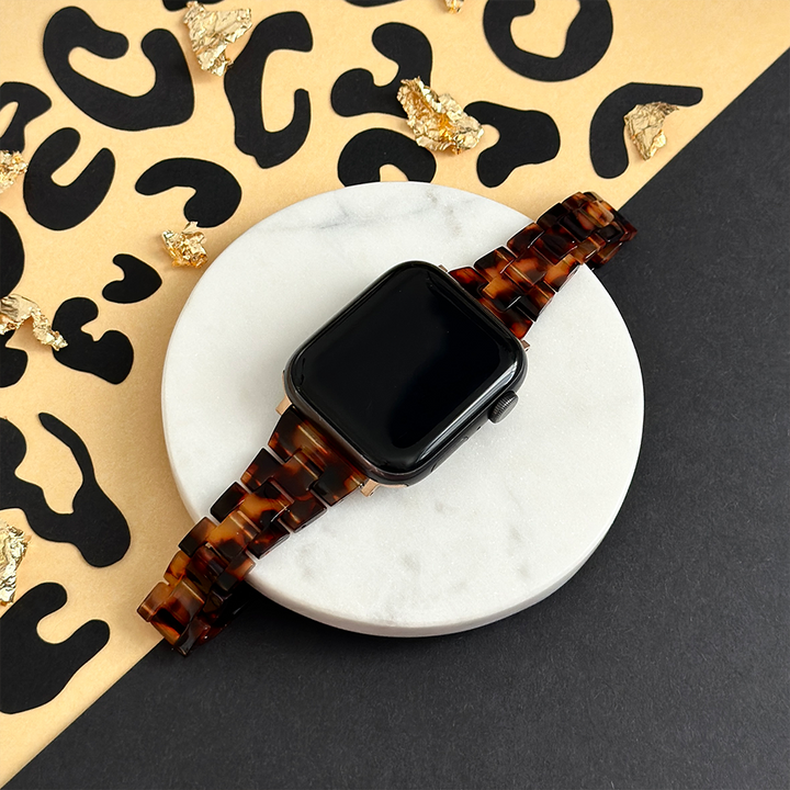 Slim Luxe Tortoiseshell Apple Watch Strap