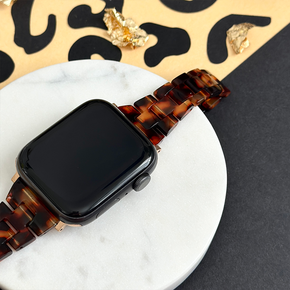 Slim Luxe Tortoiseshell Apple Watch Strap