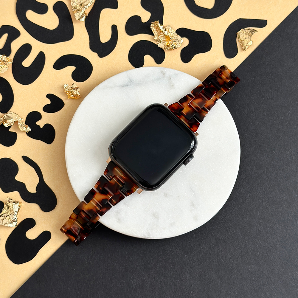 Slim Luxe Tortoiseshell Apple Watch Strap