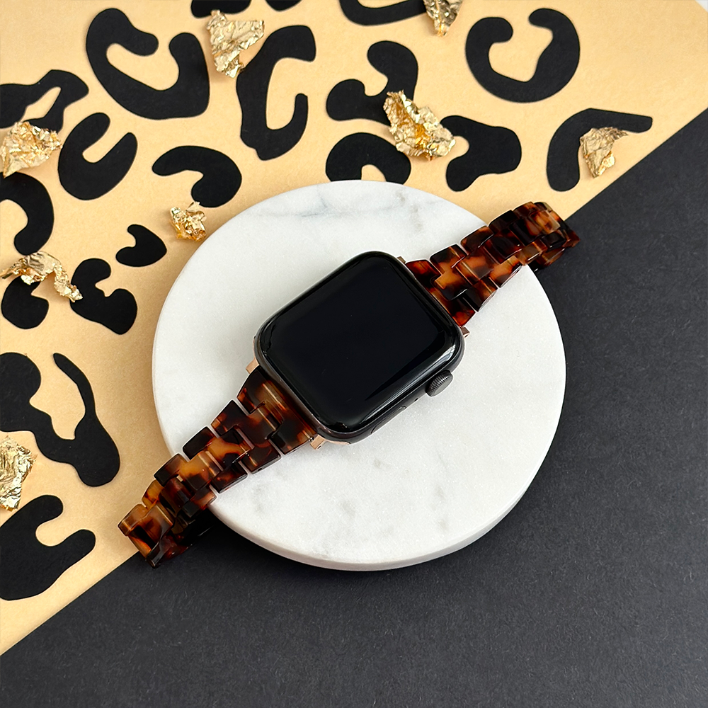 Slim Luxe Tortoiseshell Apple Watch Strap