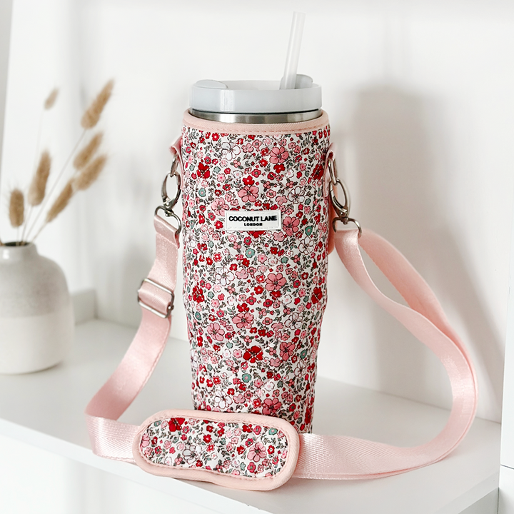 Tumbler Carry Case - Quilted Cute Flowers