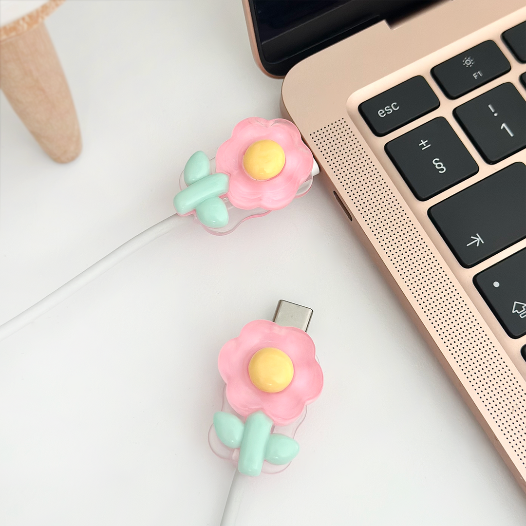 Cable Cover Charm Pack - Cute Flower