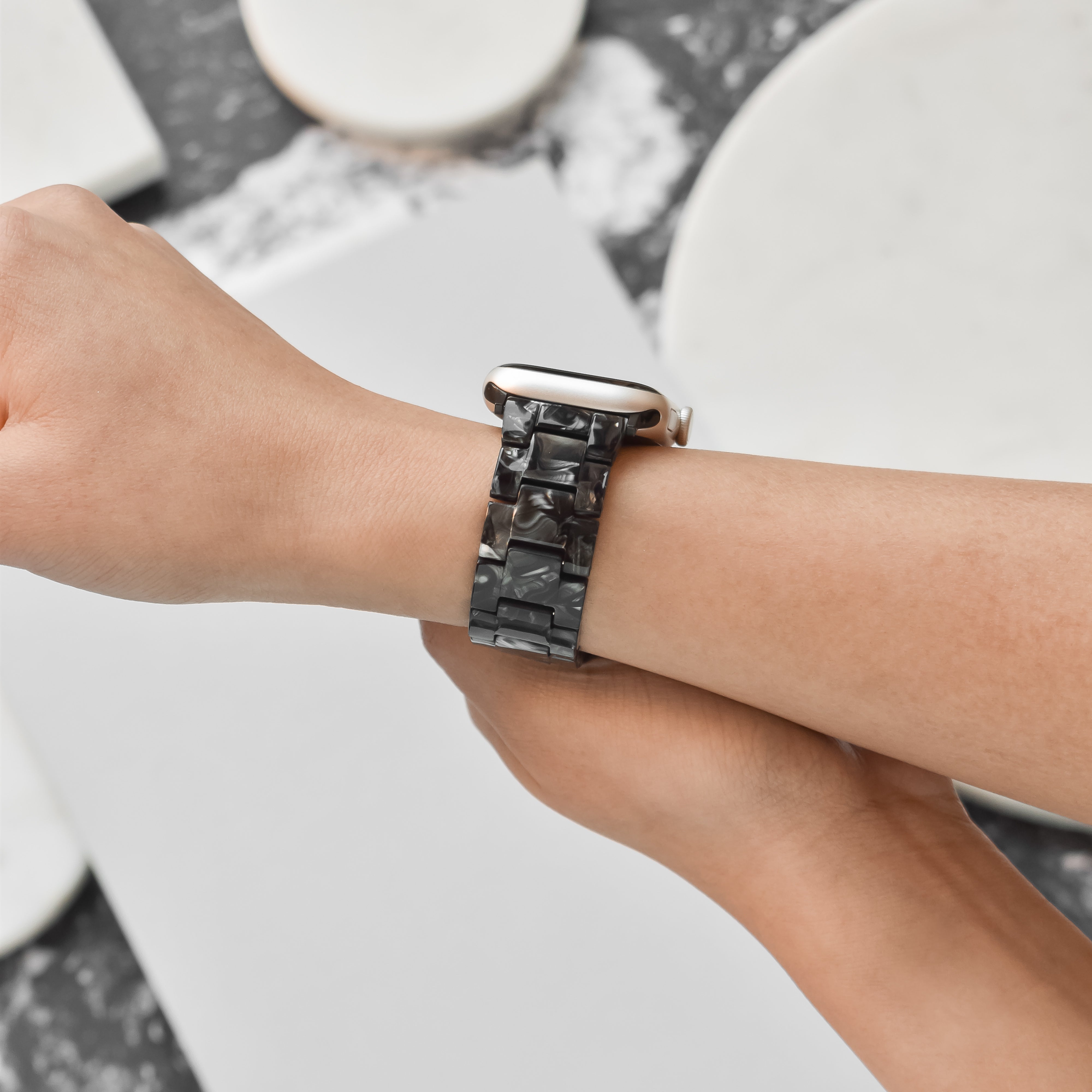 Black marble outlet apple watch band