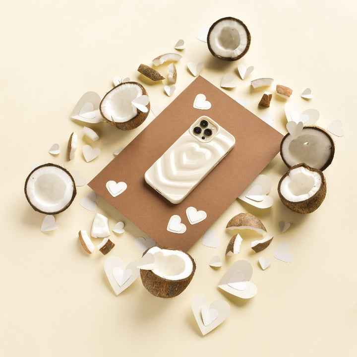 Melting Heart Phone Case - Coconut Cream