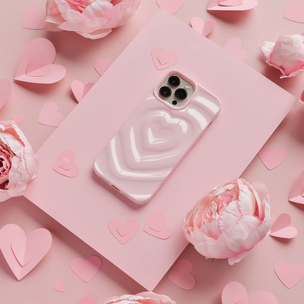Melting Heart Phone Case - Peony Pink