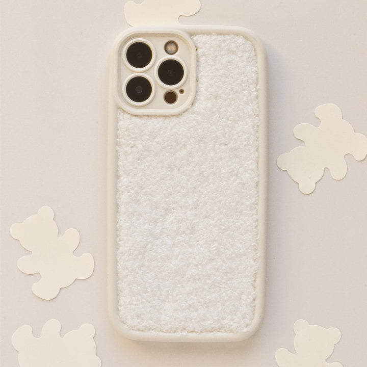 Cosy Teddy Phone Case - Cream
