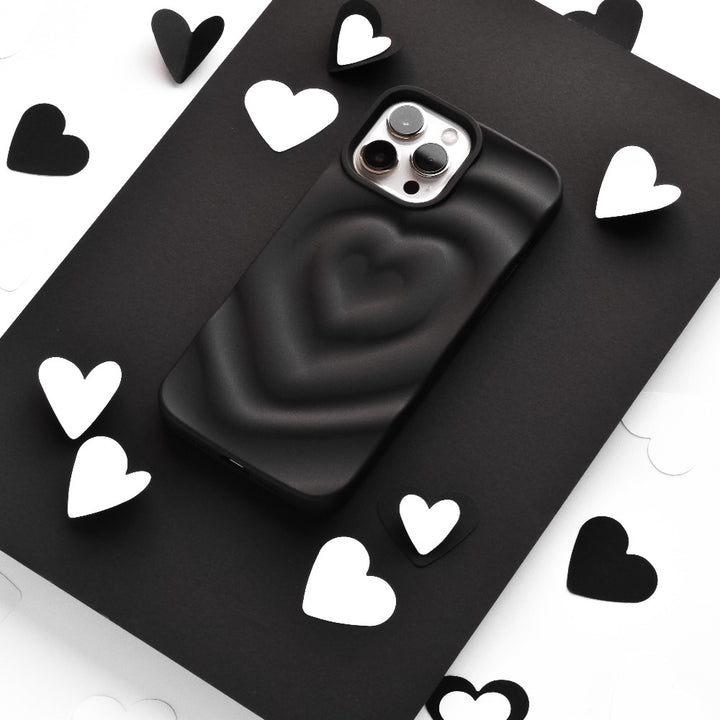 Melting Heart Phone Case - Matte Black