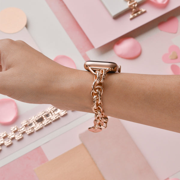 Chain Bracelet Apple Watch Strap - Rose Gold | Watch Bands  display picture 1