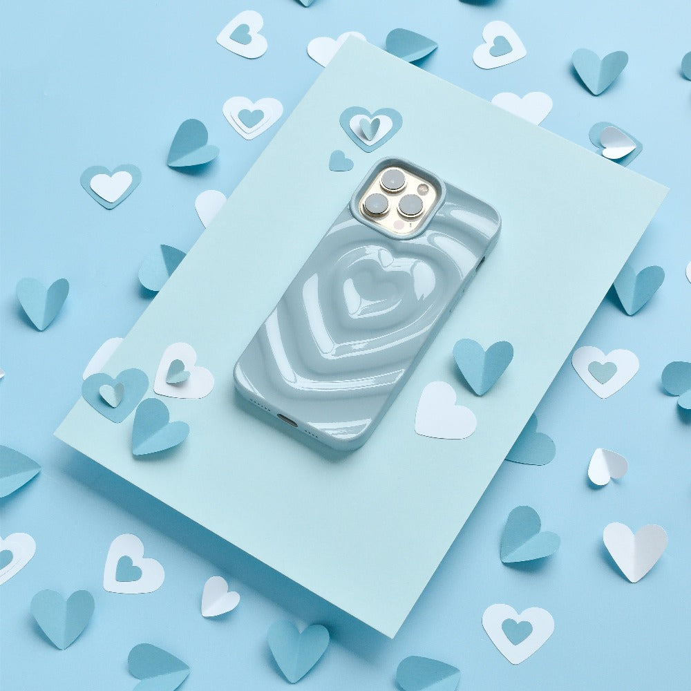 Melting Heart Phone Case - Baby Blue