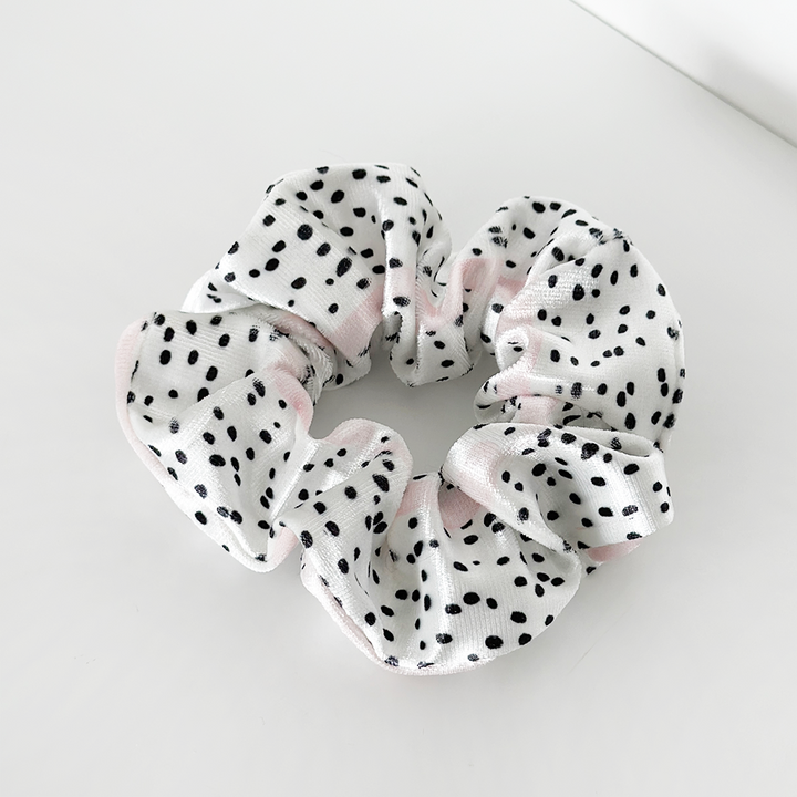 Pink Dalmatian Scrunchie