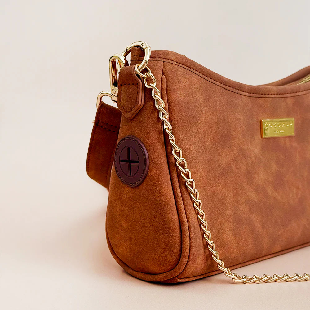 Dog Walking Bag - Tan Suedette