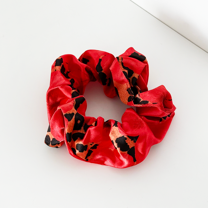 Leopard Hibiscus Scrunchie