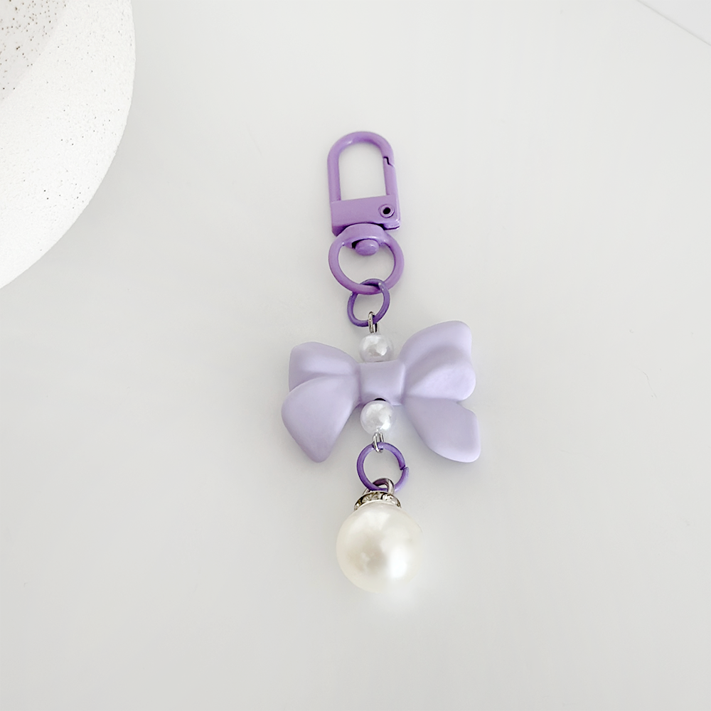 Coquette Bow Keyring - Lilac