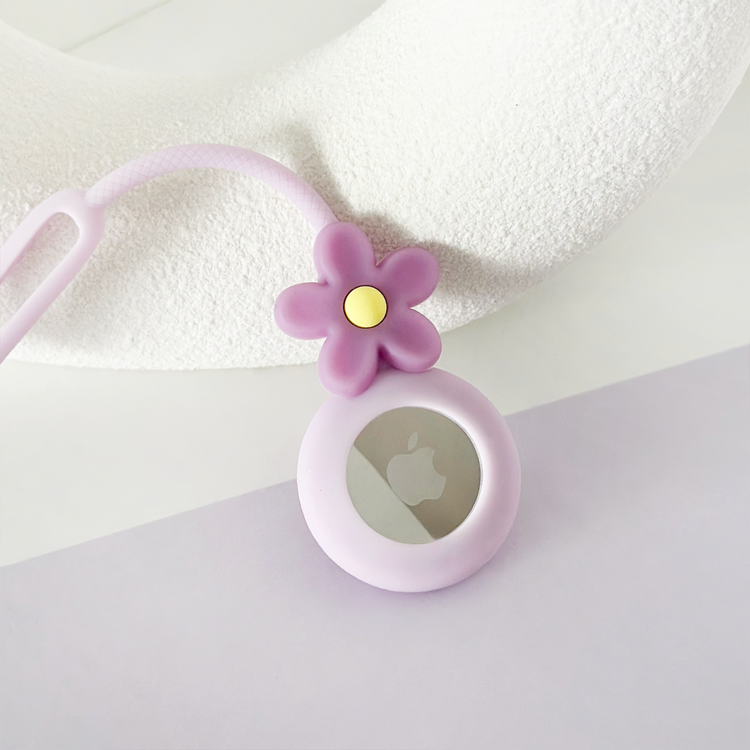 Cute Flower AirTag Case - Lilac