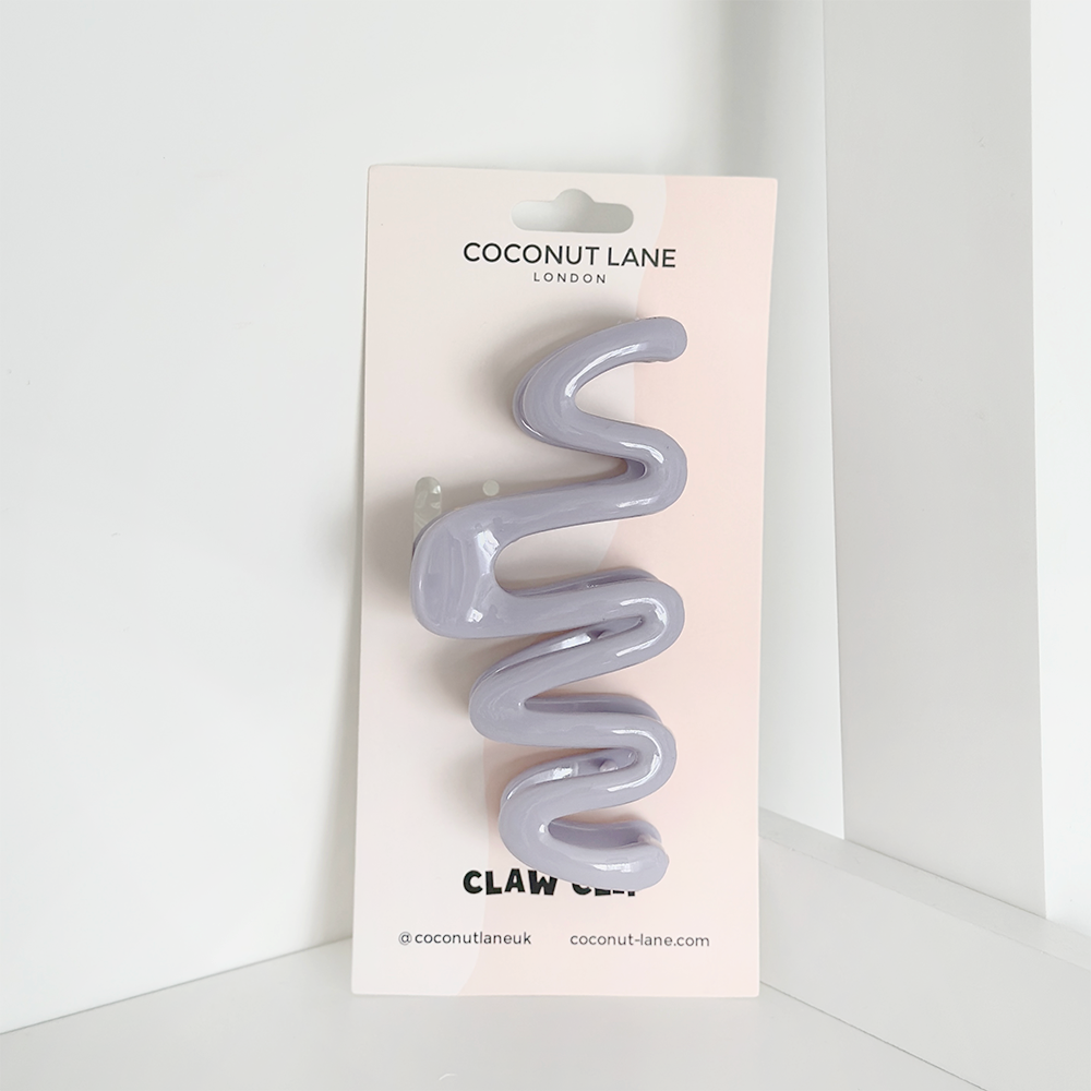 Squiggle Claw Clip - Lilac
