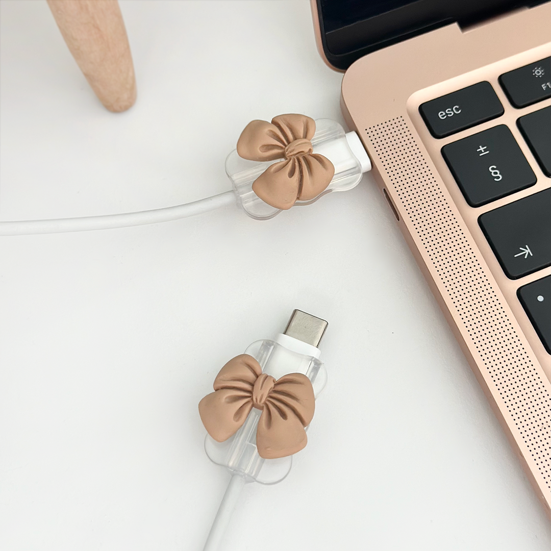 Cable Cover Charm Pack - Nude Bow