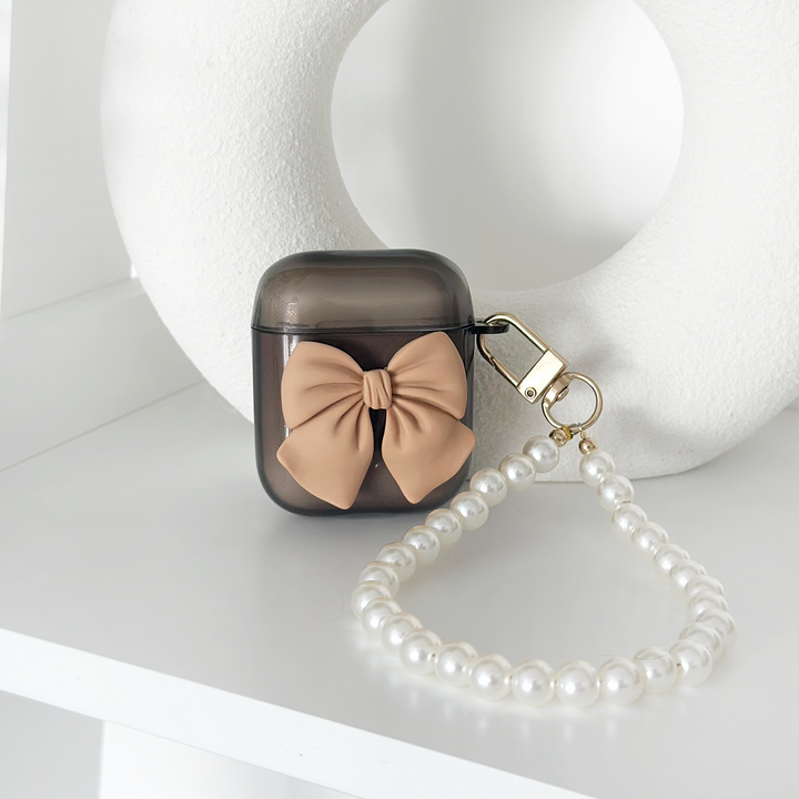 Coquette Bow AirPods Case - Brown