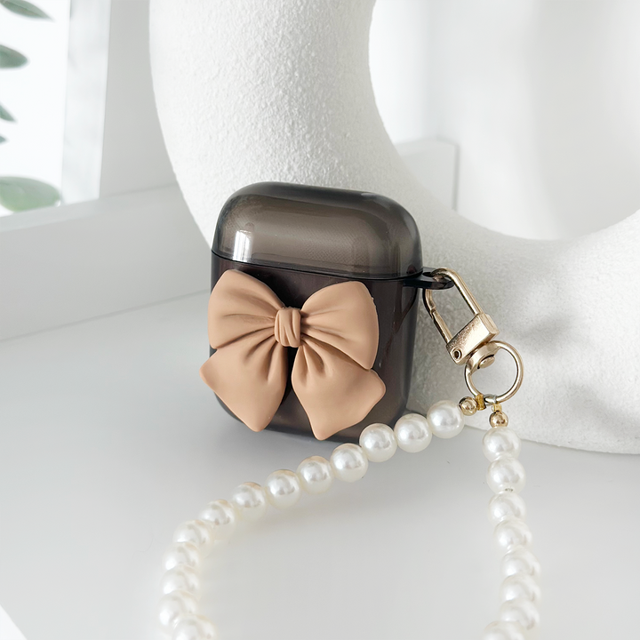 Coquette Bow AirPods Case - Brown