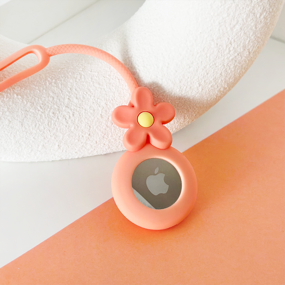 Cute Flower AirTag Case - Orange