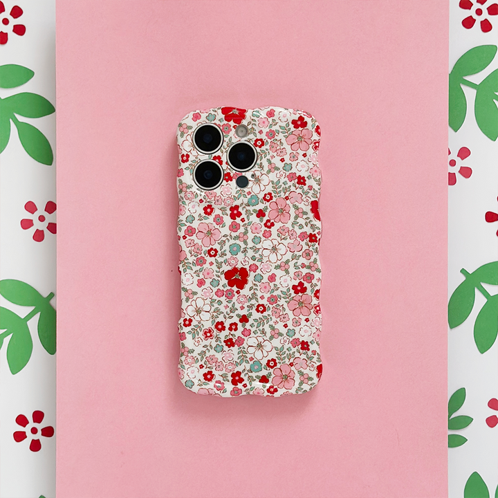 Wavy Phone Case - Cute Flowers