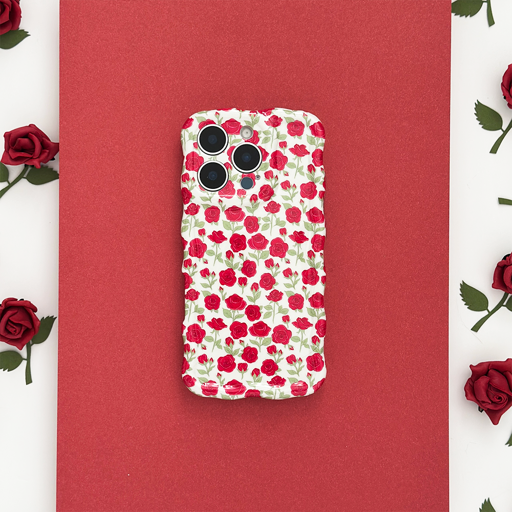 Wavy Phone Case - Buy Me Roses Crimson