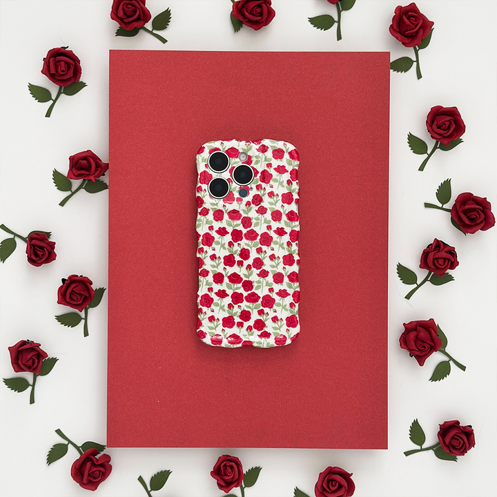 Wavy Phone Case - Buy Me Roses Crimson