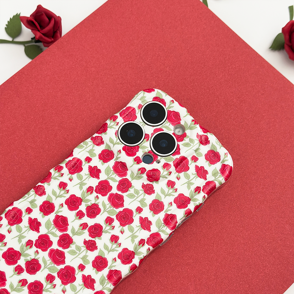 Wavy Phone Case - Buy Me Roses Crimson