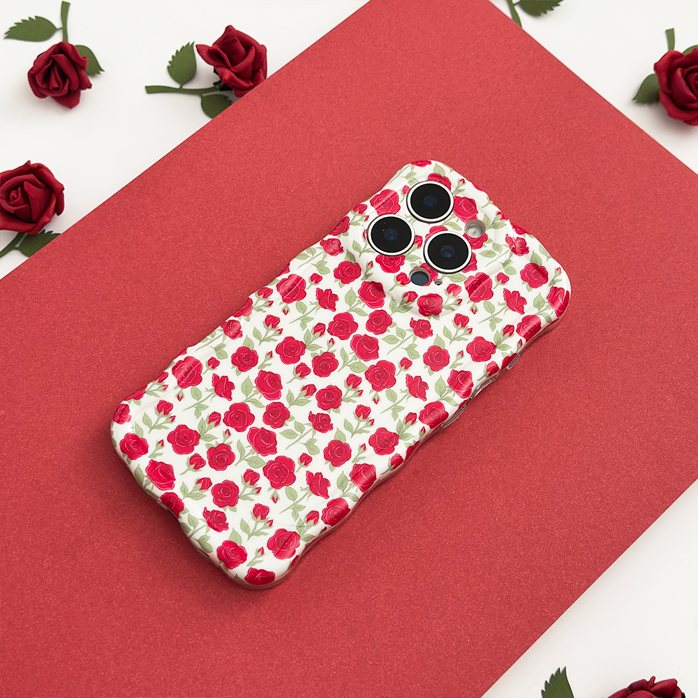 Wavy Phone Case - Buy Me Roses Crimson