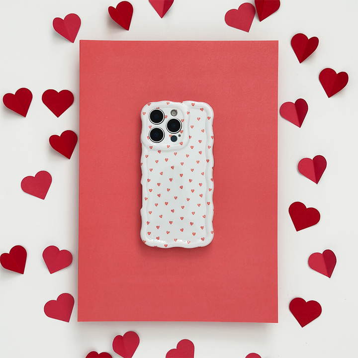 Wavy Phone Case - Mini Hearts