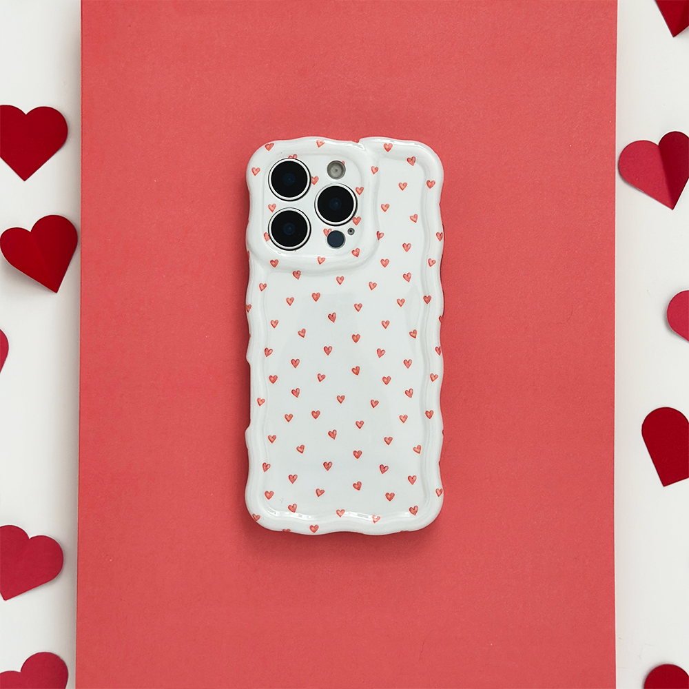 Wavy Phone Case - Mini Hearts