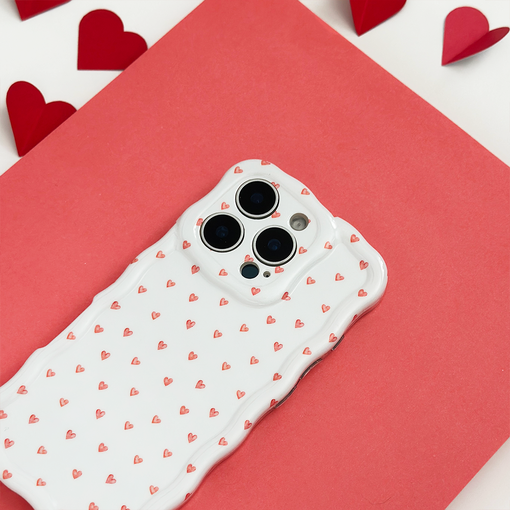 Wavy Phone Case - Mini Hearts