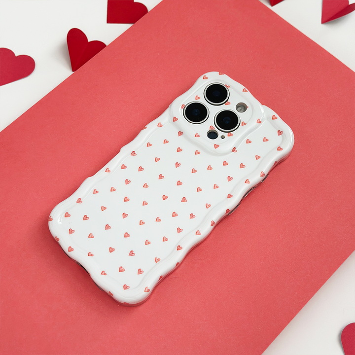 Wavy Phone Case - Mini Hearts