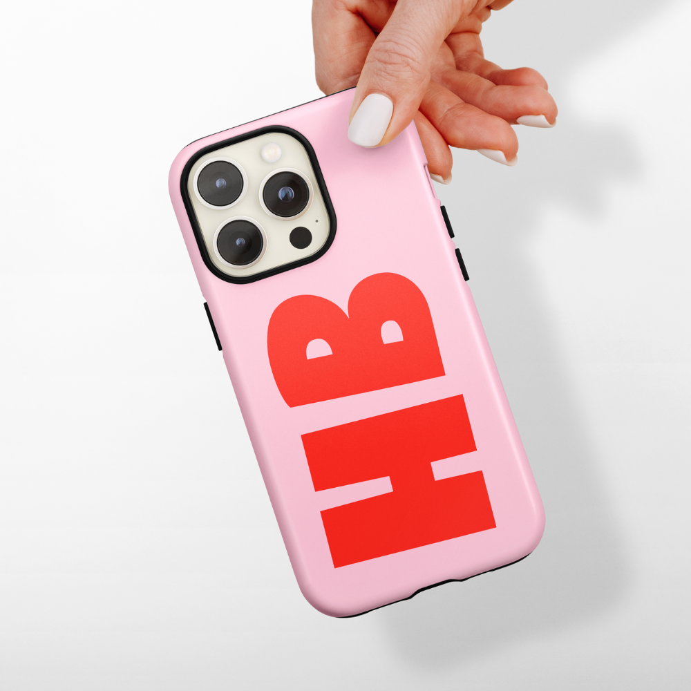 Red and Pink Personalised Phone Case