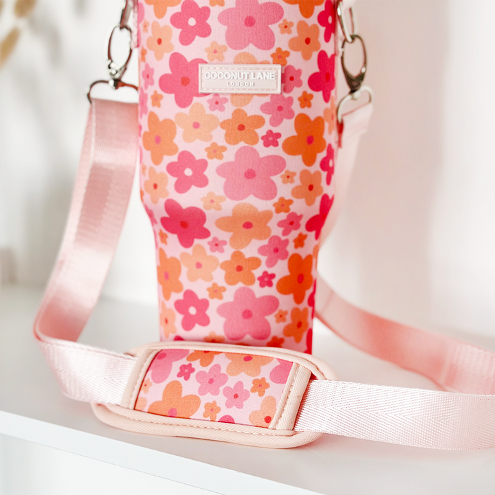 Tumbler Carry Case - Pink & Orange Bloom