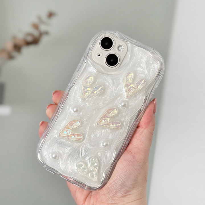 Pearly Hearts Phone Case