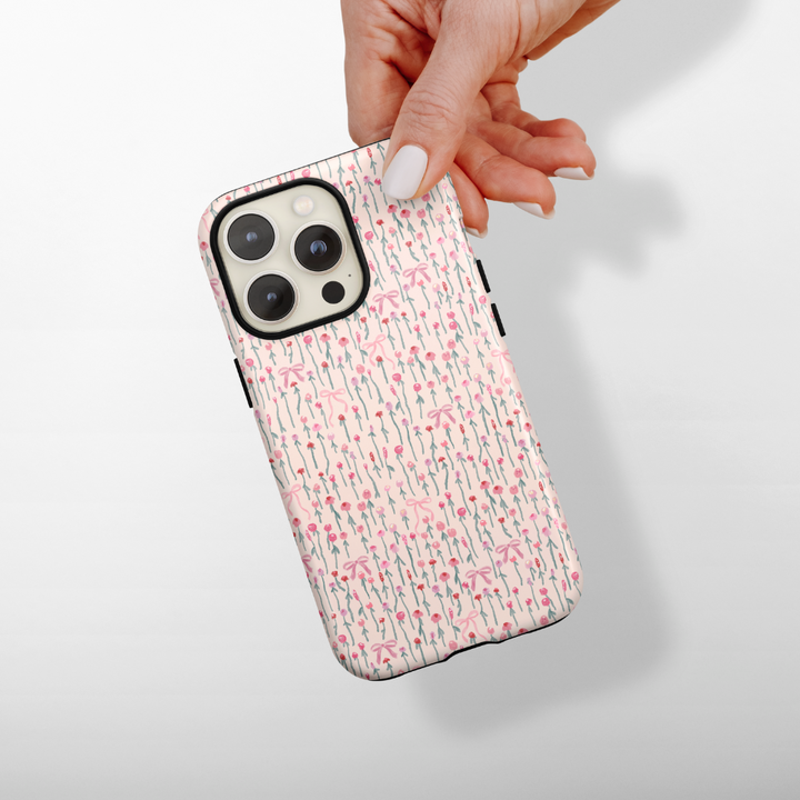 Tough Phone Case - Peony Bow